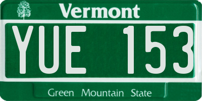 VT license plate YUE153