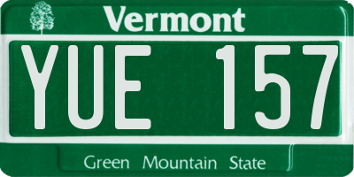 VT license plate YUE157