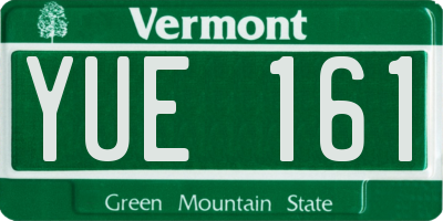 VT license plate YUE161