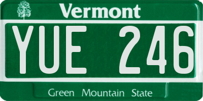 VT license plate YUE246