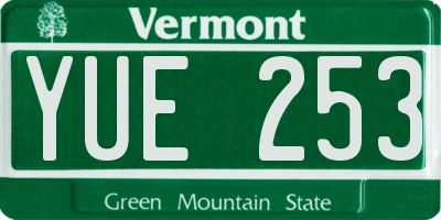 VT license plate YUE253