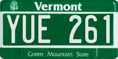 VT license plate YUE261