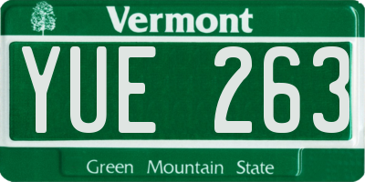 VT license plate YUE263