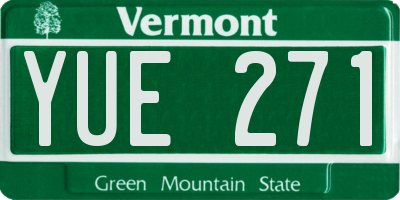 VT license plate YUE271