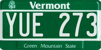 VT license plate YUE273