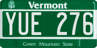 VT license plate YUE276