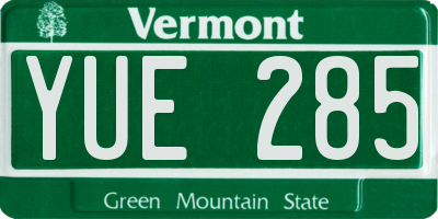 VT license plate YUE285