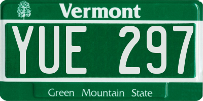 VT license plate YUE297
