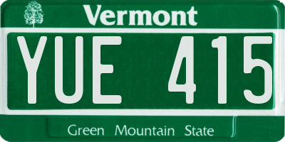 VT license plate YUE415