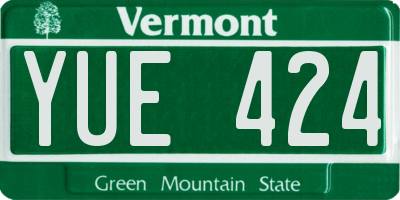 VT license plate YUE424