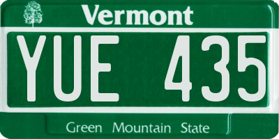 VT license plate YUE435