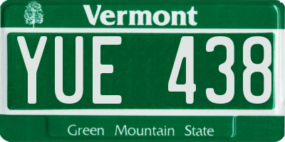 VT license plate YUE438