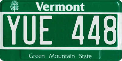 VT license plate YUE448