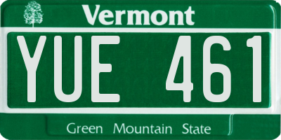 VT license plate YUE461