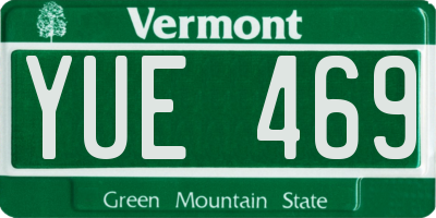 VT license plate YUE469