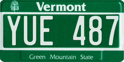 VT license plate YUE487