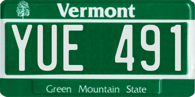 VT license plate YUE491