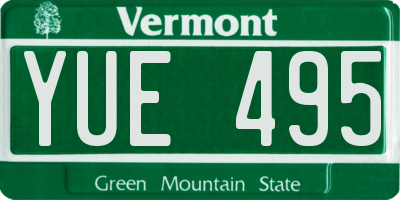 VT license plate YUE495