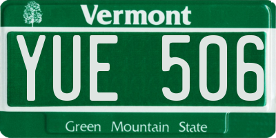 VT license plate YUE506