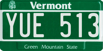 VT license plate YUE513