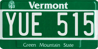 VT license plate YUE515