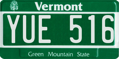 VT license plate YUE516