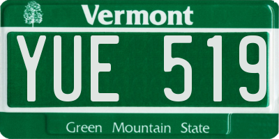 VT license plate YUE519