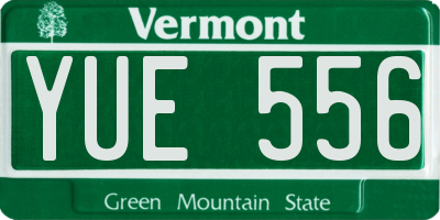 VT license plate YUE556