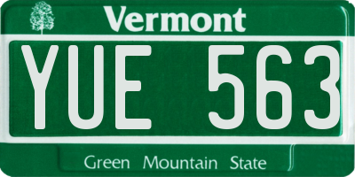 VT license plate YUE563