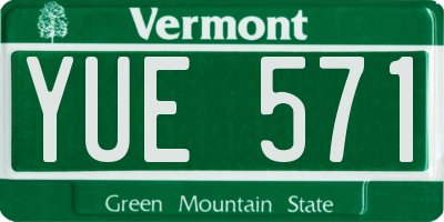 VT license plate YUE571