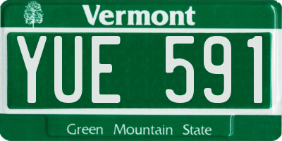 VT license plate YUE591