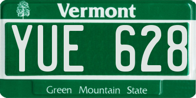 VT license plate YUE628