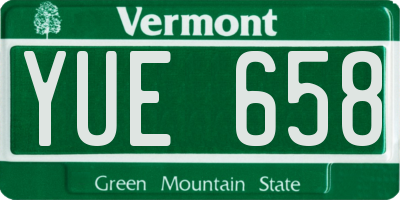VT license plate YUE658