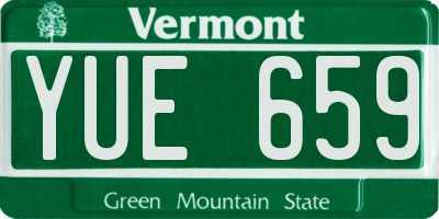 VT license plate YUE659