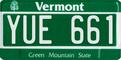 VT license plate YUE661