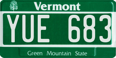 VT license plate YUE683