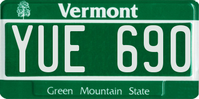 VT license plate YUE690