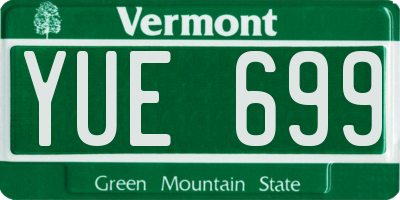 VT license plate YUE699
