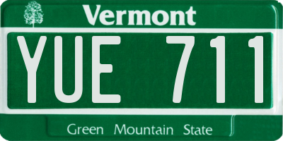 VT license plate YUE711
