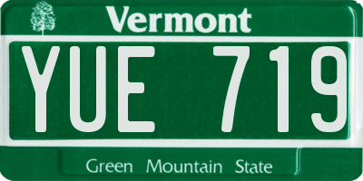 VT license plate YUE719