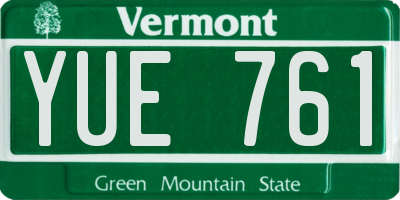 VT license plate YUE761