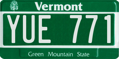 VT license plate YUE771