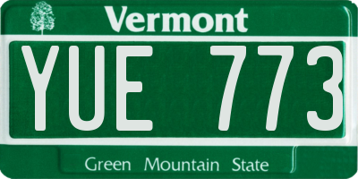 VT license plate YUE773