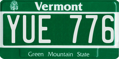 VT license plate YUE776