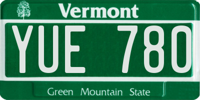VT license plate YUE780