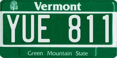 VT license plate YUE811