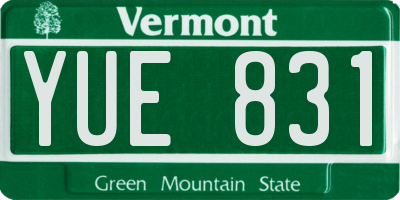 VT license plate YUE831