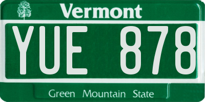 VT license plate YUE878