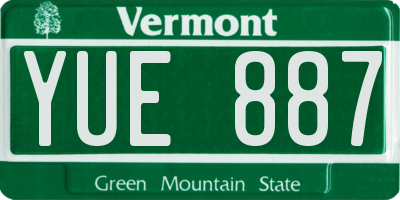 VT license plate YUE887