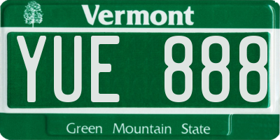 VT license plate YUE888